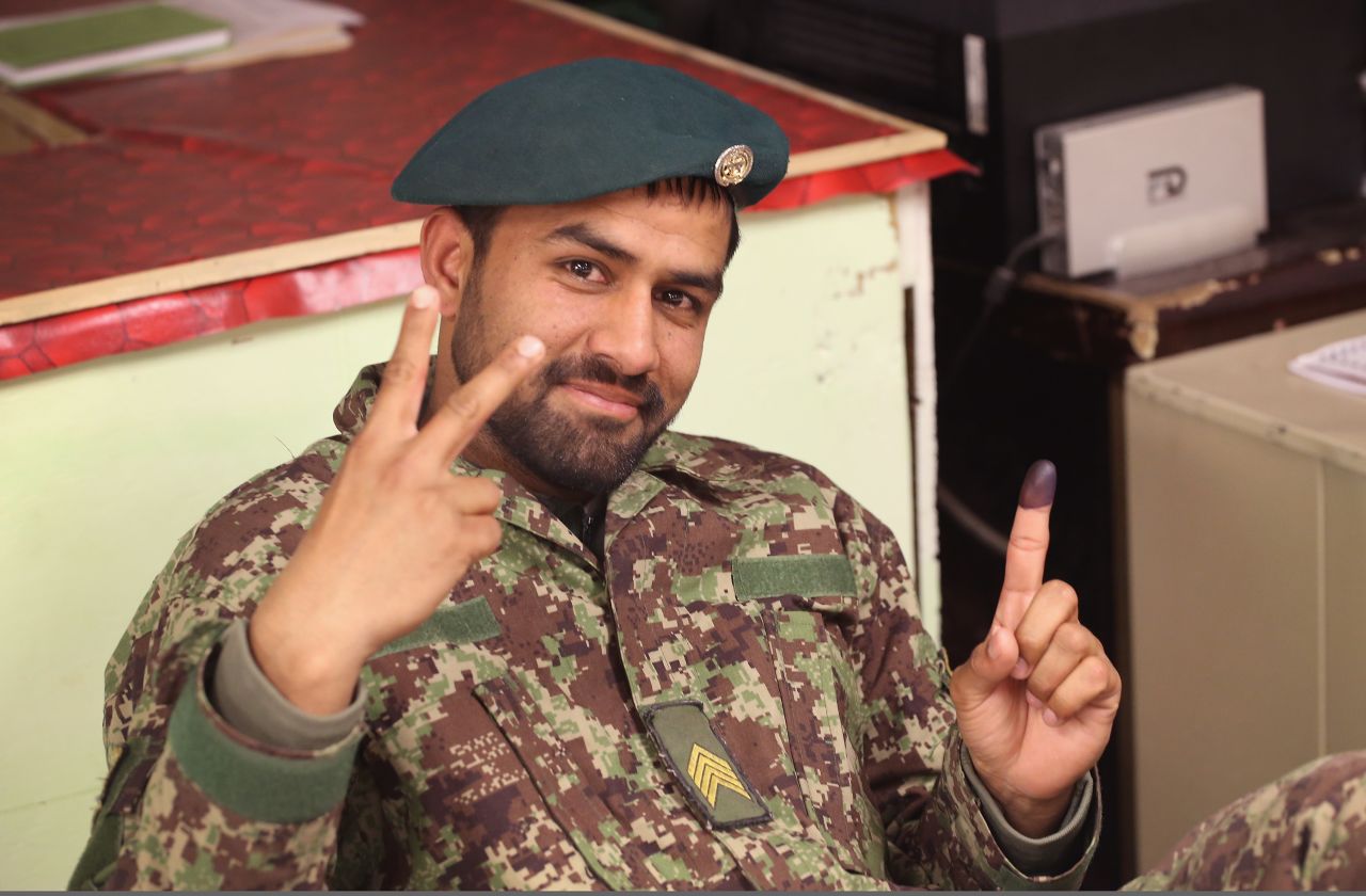 Afghan soldier election  Scott Olson%3aGetty Images
