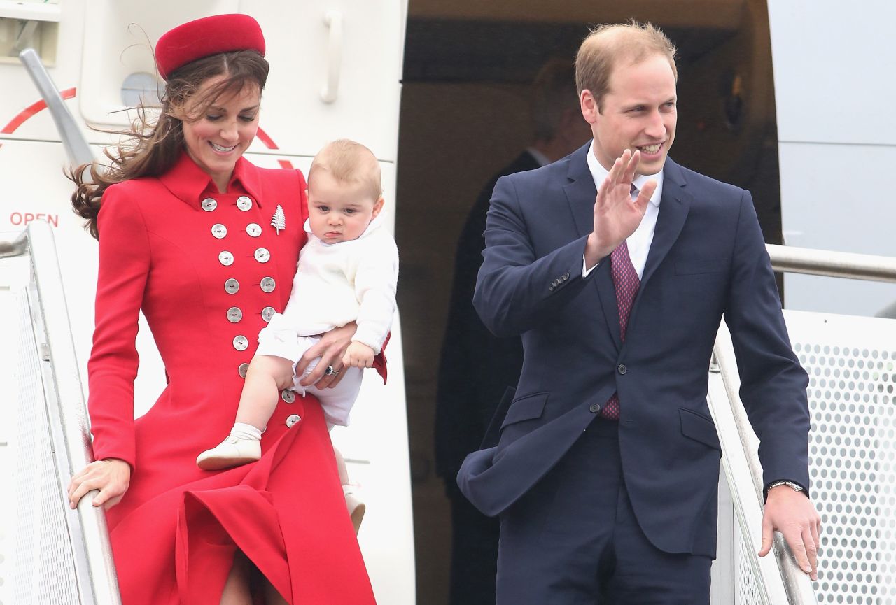 The royal couple and their son arrive in Wellington on Monday, April 7.