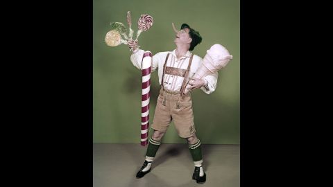 Rooney dressed as Pinocchio for a 1957 television movie. 