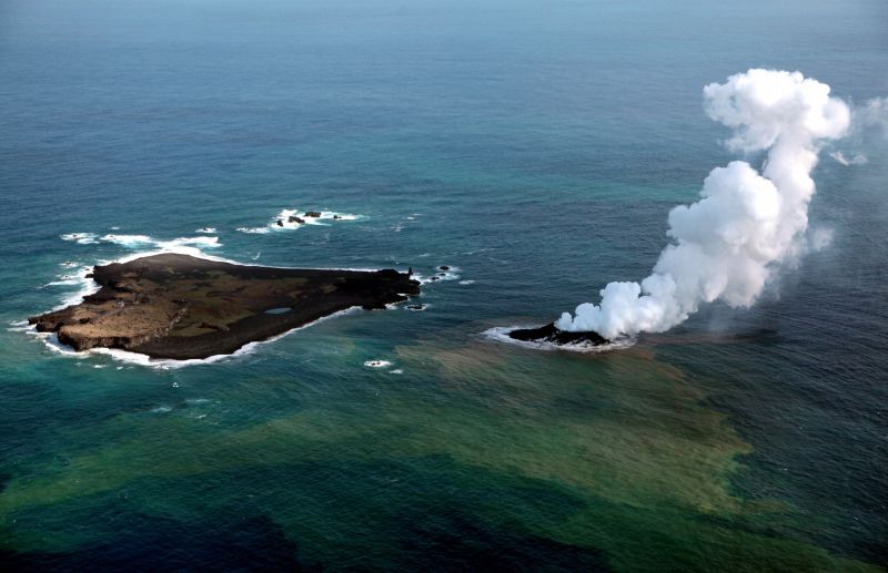 Volcanic island eats another off Japan | CNN