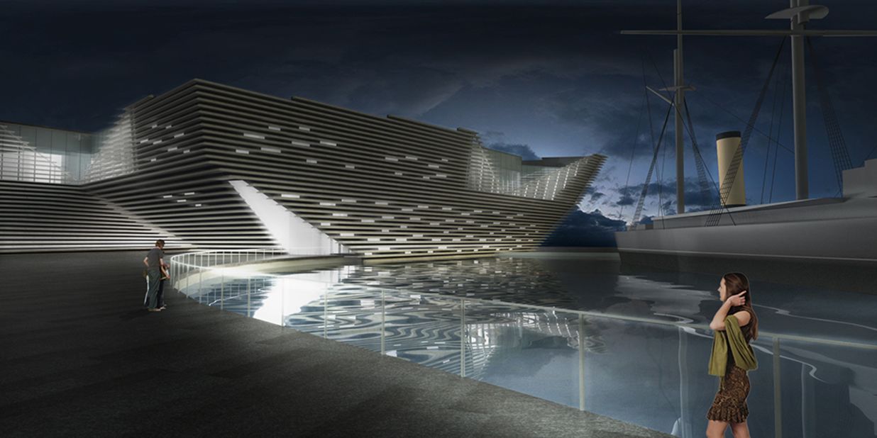 The Victoria and Albert Museum has started construction of the new V&A Dundee in Scotland. Designed by Japanese architect Kengo Kuma, it will be the first design museum in the UK to open outside of London. 