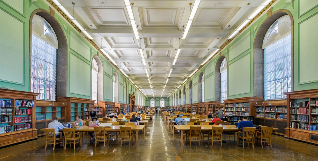 In honor of National Library Week, CNN iReport asked photographers, architecture aficionados and book lovers to share photos of their most favorite libraries such as this photograph of the<a href="http://www.library.illinois.edu" target="_blank" target="_blank"> University Library</a> at the University of Illinois at Urbana-Champaign by <a href="http://ireport.cnn.com/people/gnagel">Glenn Nagel</a>. The library was founded in 1867 and actually predates the university. Today, the University Library holds more than 13 million volumes and is known for allowing all members of the community to view its collection onsite. 