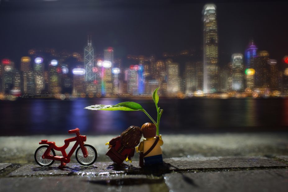 Tse says of all his 30 Lego-themed works, "Under Cover" was the most memorable to create. "As I took the shot at Tsim Sha Tsui promenade, I set the scene and my camera on the floor and hunched over the ground, thus I attracted a lot of attention," he recalls.   