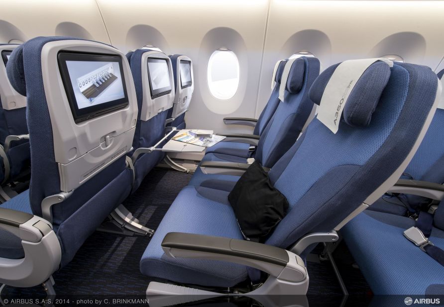 The electronics for the in-flight entertainment systems will all be hidden below the floor, so no more kicking of metal boxes under the seat in front of you.