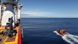A fast response craft manned by members of ADV Ocean Shield's crew and Navy personnel pass by the starboard side of the ship as the boat searches the ocean for debris of the missing Malaysia Airlines MH 370. Mid-Caption The Australian Maritime Safety Authority (AMSA) continues to direct the search for Malaysia Airlines Flight MH370 from the Rescue Coordination Centre in Canberra in conjunction with the Australian Transport Safety Bureau (ATSB).
Retired Air Chief Marshal Angus Houston AC AFC is leading a Joint Agency Coordination Centre (the JACC) that is based in Perth to coordinate the Australian Government's support for the search for MH370.
Joint Task Force Headquarters -- JTF 658, at Fleet Base West is coordinating supporting military forces engaged in the air and sea search., JTF 658 is commanded by Commodore Peter Leavy