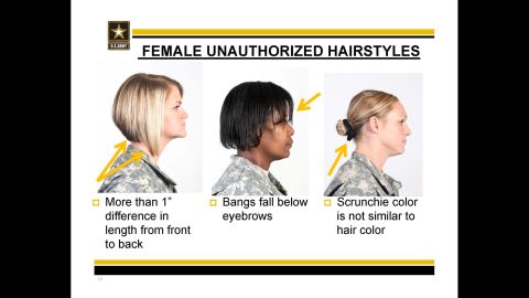 Additional hairstyle bans include long bangs and asymmetrical designs.  