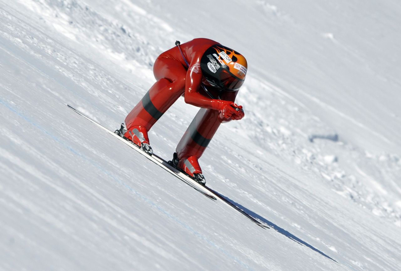 Simone Origone broke his own speed skiing world record last month reaching 252.4 kilometers per hour (156.8 mph) on the slopes at Chabrieres in France. His previous best was 251.4 km/h (156.2 mph), which he recorded in 2006.