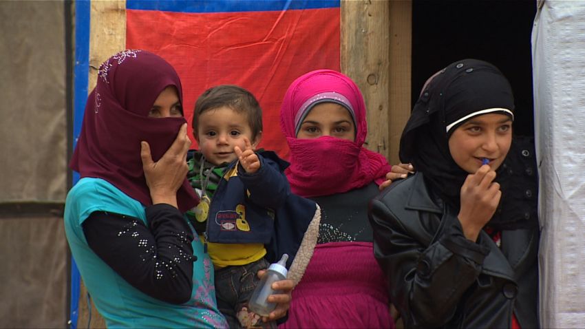 The flow of refugees into Lebanon from Syria has tripled the population of the frontier town of Arsal.