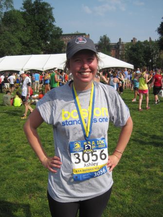 "I wanted to run for those that can't run anymore," said Boston resident <a href="http://ireport.cnn.com/docs/DOC-1063995">Ashley Seymour</a>. She was standing near the Boston Marathon finish line when the first bomb went off. She had been a runner all her life, but hadn't done a race since tearing her ACL in 2011. Running became part of her emotional healing process. Since the bombings, she has run a 10K and a half-marathon.
