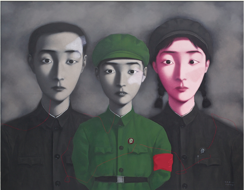 Zhang Xiaogang's "Bloodline: Big Family No. 3" sold at Sotheby's Hong Kong on April 5 for a record $12.1 million.