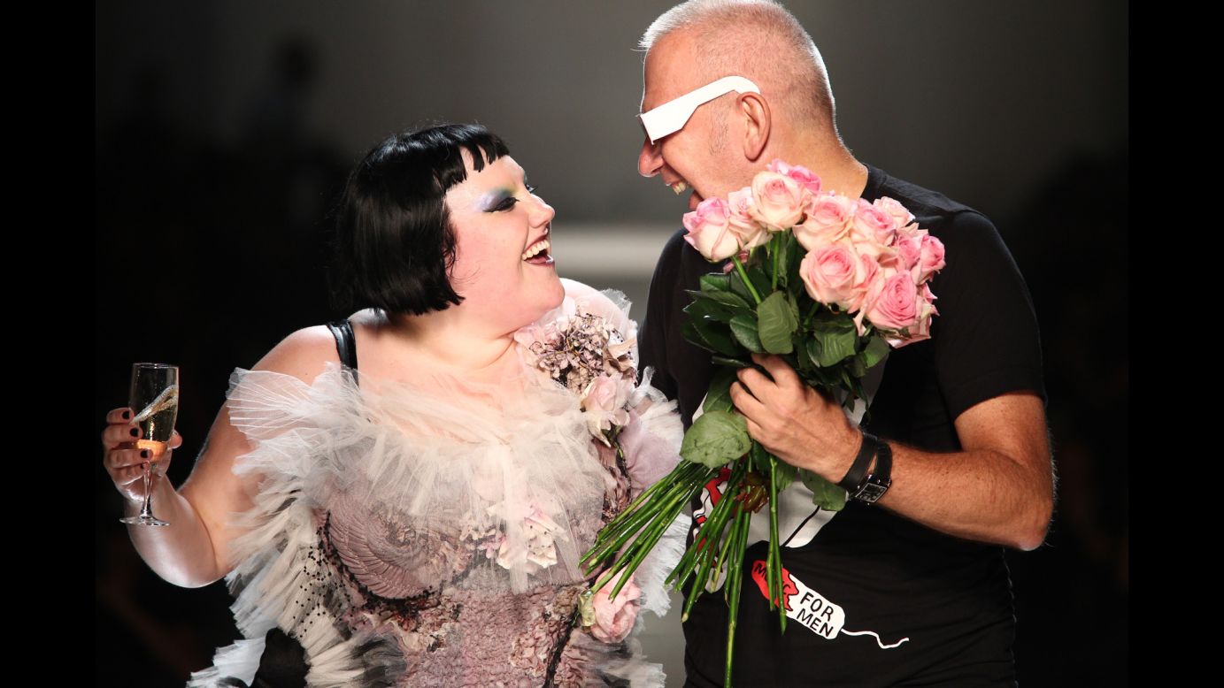 Singer Beth Ditto, at the designer's "Rock'n'Romantic" collection.