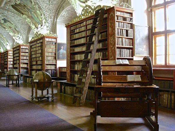The theological hall library at <a href="http://www.strahovskyklaster.cz/webmagazine/home.asp?idk=257" target="_blank" target="_blank">Strahov Monastery</a> in Prague "is visually stunning and in great condition," <a href="http://ireport.cnn.com/docs/DOC-1116515">Anusha Mookherjee</a> said. She visited the monastery while on a family trip to the Czech Republic with her family. "It is a historical site and has a lot of well-known books preserved," she said. "You cannot touch any of the books."