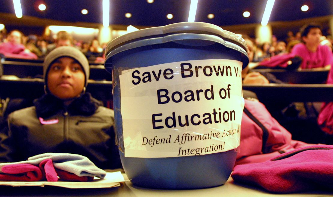 Both supporters and defenders of affirmative action cite the the high court's Brown v. Board of Education decision, which ended state-sponsored school segregation.