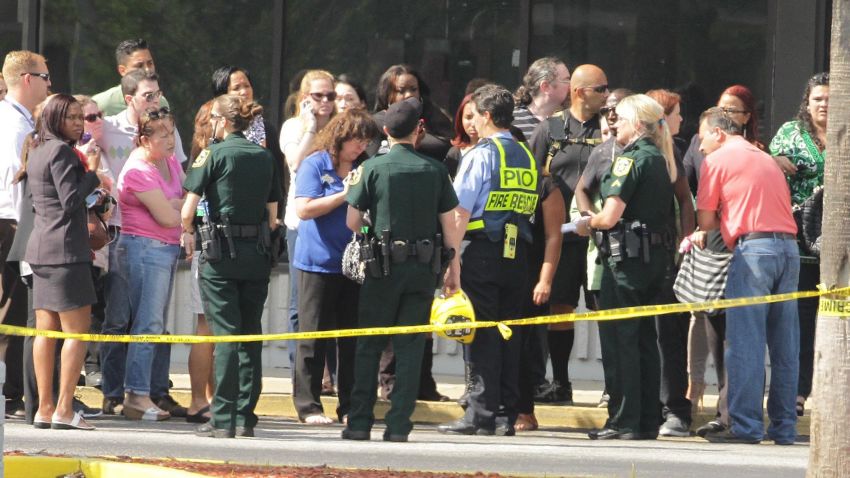 Rescue officials say 12 people, including 11 children, were injured when a car crashed into a Goldenrod Road day care center ON Wednesday, April 9, 2014 in Winter Park, Fla. (Stephen M. Dowell, Orlando Sentinel/MCT)