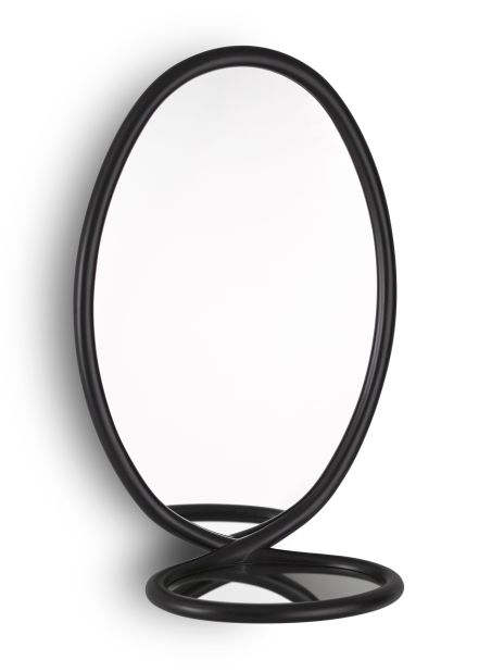 Loop mirror, also by Porro, interprets wood carving for the contemporary home. Its handcrafted timbered frame is knotted to create a loop, a symbol if infinity. 