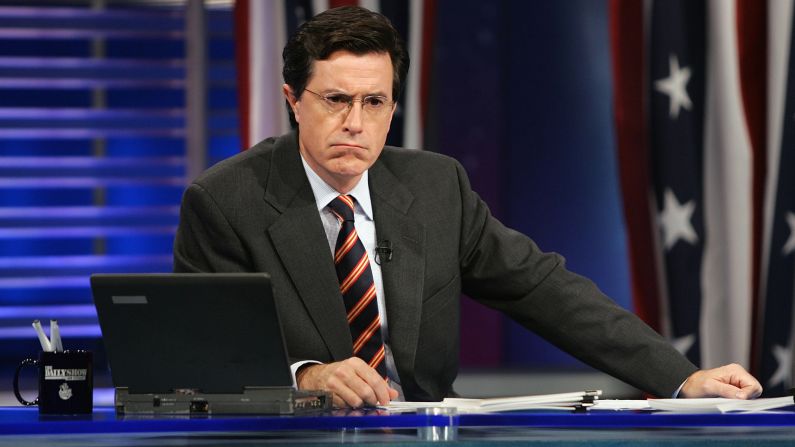 As correspondent, Colbert was key to "The Daily Show's" election coverage. Here he takes part in Election Night 2004.