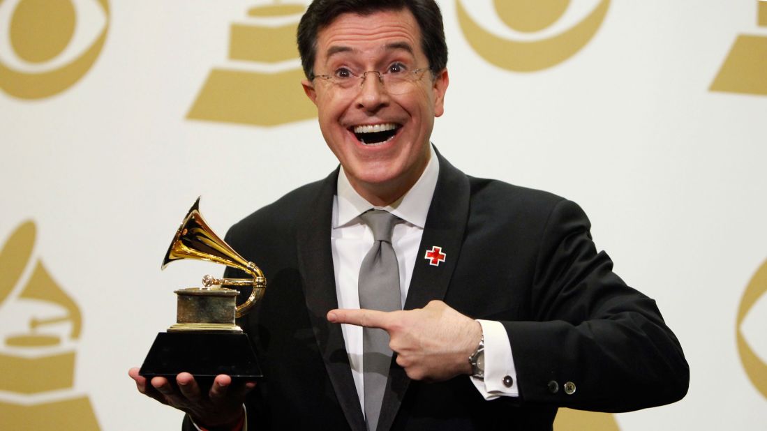 Colbert's awards haul isn't limited to Emmys and Peabodys. In 2010 he won a Grammy for his Christmas album and four years later won another for best spoken-word album.  