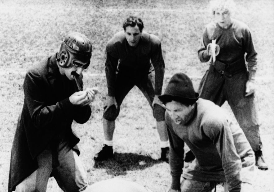 "Horse Feathers" (1932): Groucho Marx and his brothers, on the gridiron.