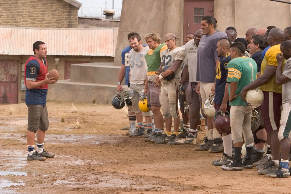 "The Longest Yard" (2005): In prison, Adam Sandler assembles a team for one big game.