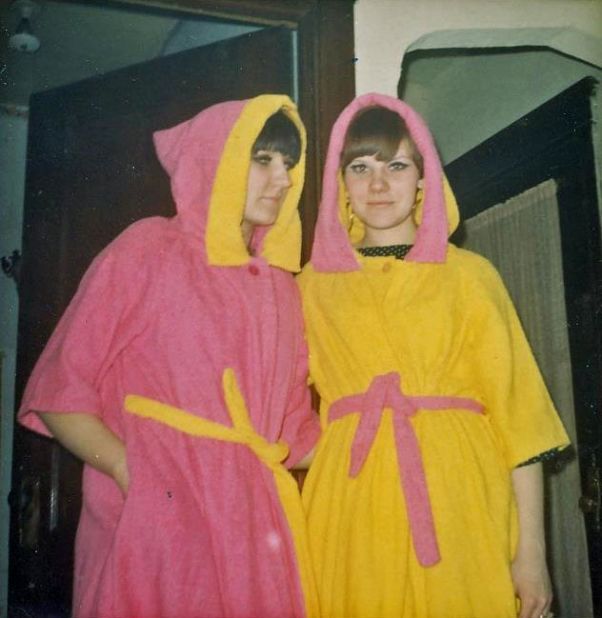 Lidija Gorinas loved getting these fashionable robes for her 21st birthday, along with her twin, Milda, in 1967. "Mod worked for me (I was no flower child). Those were the days, my friend." 