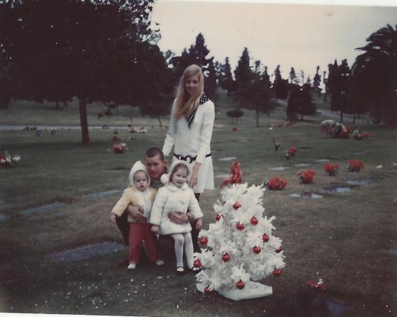 <a href="index.php?page=&url=http%3A%2F%2Fireport.cnn.com%2Fdocs%2FDOC-952187">Lisa Papworth-Buckland</a>, bottom left, went to visit her grandfather's grave in Los Angeles in 1969 and recalls her mother's fashion sensibilities. Later, after her parents' divorce, she "moved into a dome house in Box Canyon and we lived the pure hippie life."