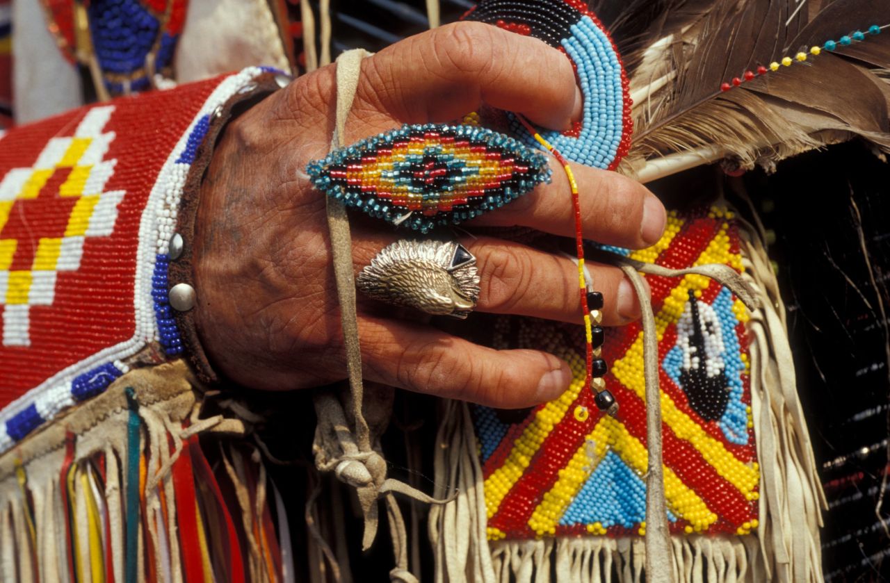Native American beadwork in Montana.