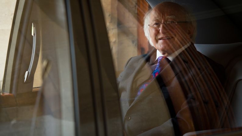 Irish President Michael D. Higgins leaves Windsor Castle in southern England on Friday, April 11, at the end of his official visit to the United Kingdom. Higgins is the first Irish head of state to make a state visit to the UK.