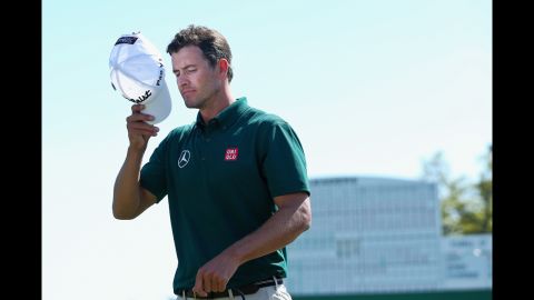 <a href="http://bleacherreport.com/articles/2024962-lookmasters-repeat-still-a-long-way-off-for-adam-scott-after-strong-first-round" target="_blank" target="_blank">Defending Masters champion Adam Scott</a> walks off the 18th green during the first round of the Masters on April 10. The No. 2 golfer in the world recently signed a multiyear contract with Japanese retailer UNIQLO. Previously, the clean-cut Aussie endorsed the British luxury brand Burberry.
