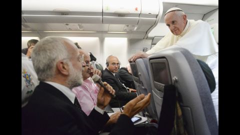 During an impromptu news conference in July 2013, while on a plane from Brazil to Rome, the Pope said about gay priests, "Who am I to judge?" Many saw the move as the opening of a more tolerant era in the Catholic Church.