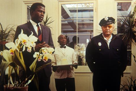 "In the Heat of the Night" paired Poitier, as Philadelphia detective Virgil Tibbs, with a Southern sheriff played by Rod Steiger. The two solve a murder in the Deep South. The 1967 film won best picture of the year. Poitier's Tibbs character appeared in two sequels: "They Call Me MISTER Tibbs" (1970),  which references Poitier's most famous line in the original, and "The Organization" (1971).