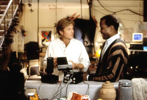 Poitier has rarely acted in the last three decades. One of the few films he made was "Sneakers" (1992), in which he and Robert Redford co-star as members of a security firm. The cast also includes Dan Aykroyd, David Straithairn and River Phoenix. 
