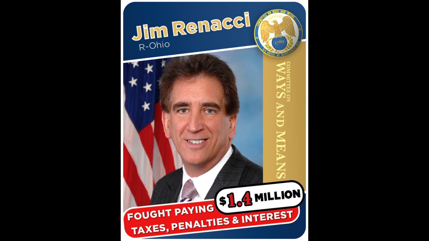 Rep. Jim Renacci fought state tax officials over nearly $1.4 million in back income taxes, interest and penalties.