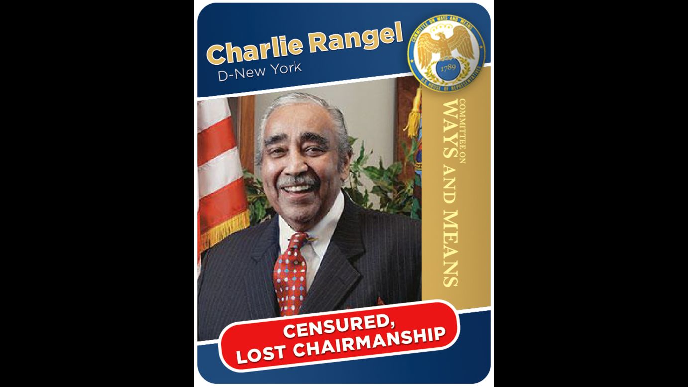 New York Rep. Charles Rangel had to step down from the Ways and Means chairmanship in 2010 after tax issues around a villa in the Dominican Republican became public.
