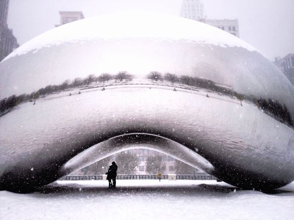 Zahava Hanuka caught this rare, empty scene at Millennium Park. "There was the most romantic couple standing <a href="http://ireport.cnn.com/docs/DOC-1119012">underneath the Bean</a>, just there for me to shoot a chance of a lifetime shot," she said.