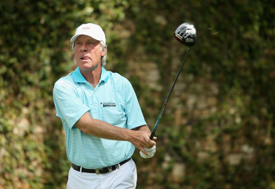 Ben Crenshaw competing on day two of the Masters. The two-time champion won his first Green Jacket in 1984 but failed to make the cut this year. There was better news for three other champions from the 1980s with Germany's Bernhard Langer, Scot Sandy Lyle and local boy Larry Mize all making it through to the play at the weekend.  