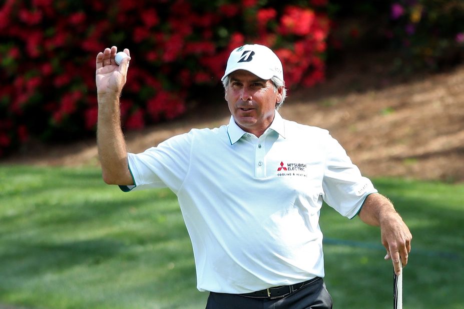 Fred Couples completed a second consecutive round of 71 to finish on two under par after 36 holes. The 1992 champion is as popular as ever with the galleries at Augusta National. 