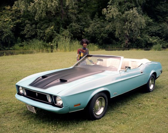 <strong>1973 Ford Mustang convertible.</strong> Rising gas prices brought an end to the big muscle cars, and 1973 was the last model year for the original Falcon platform Mustang.