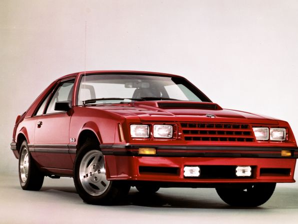 <strong>1982 Ford Mustang GT.</strong>  The GT moniker returned after a 12-year absence. Optional T-tops made a comeback as well, as did the 5.0-liter V-8. This one rated at 157 horsepower with a two-barrel carburetor. 