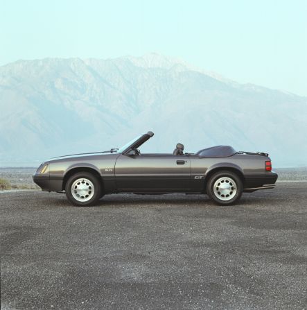 <strong>1986 Ford Mustang GT convertible.</strong> Ford traded the V-8 Mustang's carburetor for a new sequential multiport fuel injection system.