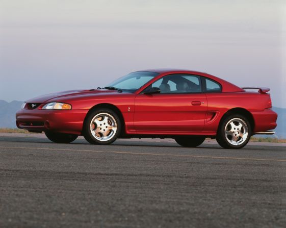 <strong>1996 Ford Mustang Cobra Coupe. </strong>The Cobra featured Ford's new 4.6-liter modular V-8 -- the first production Ford V-8 to use overhead camshafts. The Cobra used dual-overhead cams and four valves per cylinder to generate 305 horsepower and 300 pound-feet of torque.