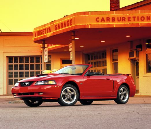<strong>2002 Ford Mustang GT Premium convertible. </strong>Two of Mustang's domestic competitors fell to the wayside this year, as the production of the Chevrolet Camaro and the Pontiac Firebird was suspended. 
