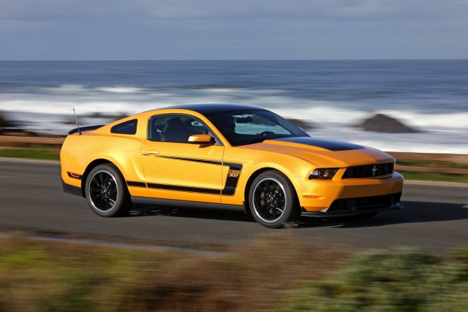 <strong>2012 Ford Mustang Boss 302.</strong> The limited-production 2012 Mustang Boss 302 was revived as a track-oriented model for a two-year limited-edition run, with its 5.0-liter V-8 upgraded to produce 444 horsepower.