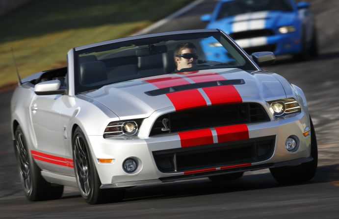 <strong>2013 Ford Shelby GT500. </strong>The GT500 was fitted with a supercharged 5.8-liter V-8 that generated 662 horsepower, enough to provide a top speed of just over 200 mph.