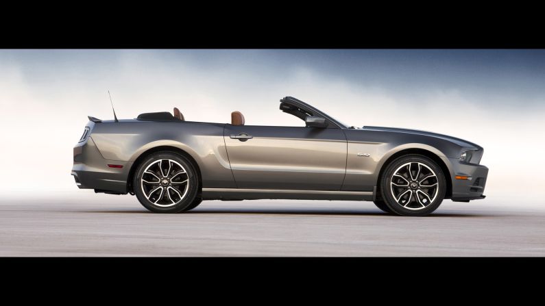 <strong>2014 Ford Mustang convertible. </strong>The Ford Mustang began its 50th year of production with more style choices and new colors, in addition to segment-leading technology and driver tools.