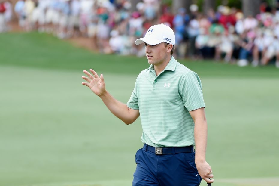 Jordan Spieth opened a two-shot lead on the front nine in the final round before falling away on the back nine.