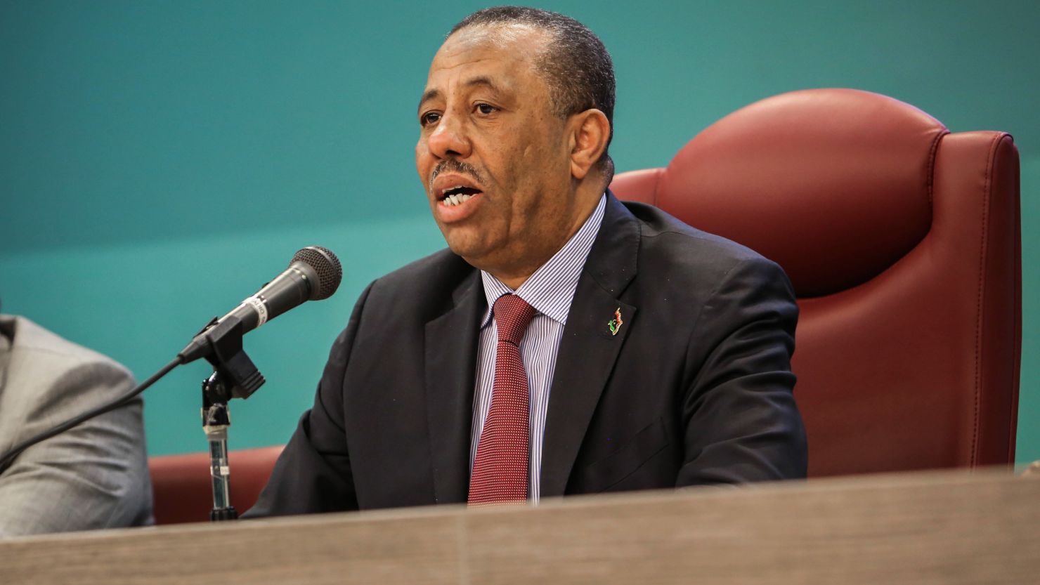 Abdullah al-Thinni is seen on March 7, while serving as Libya' Defense Minister. 