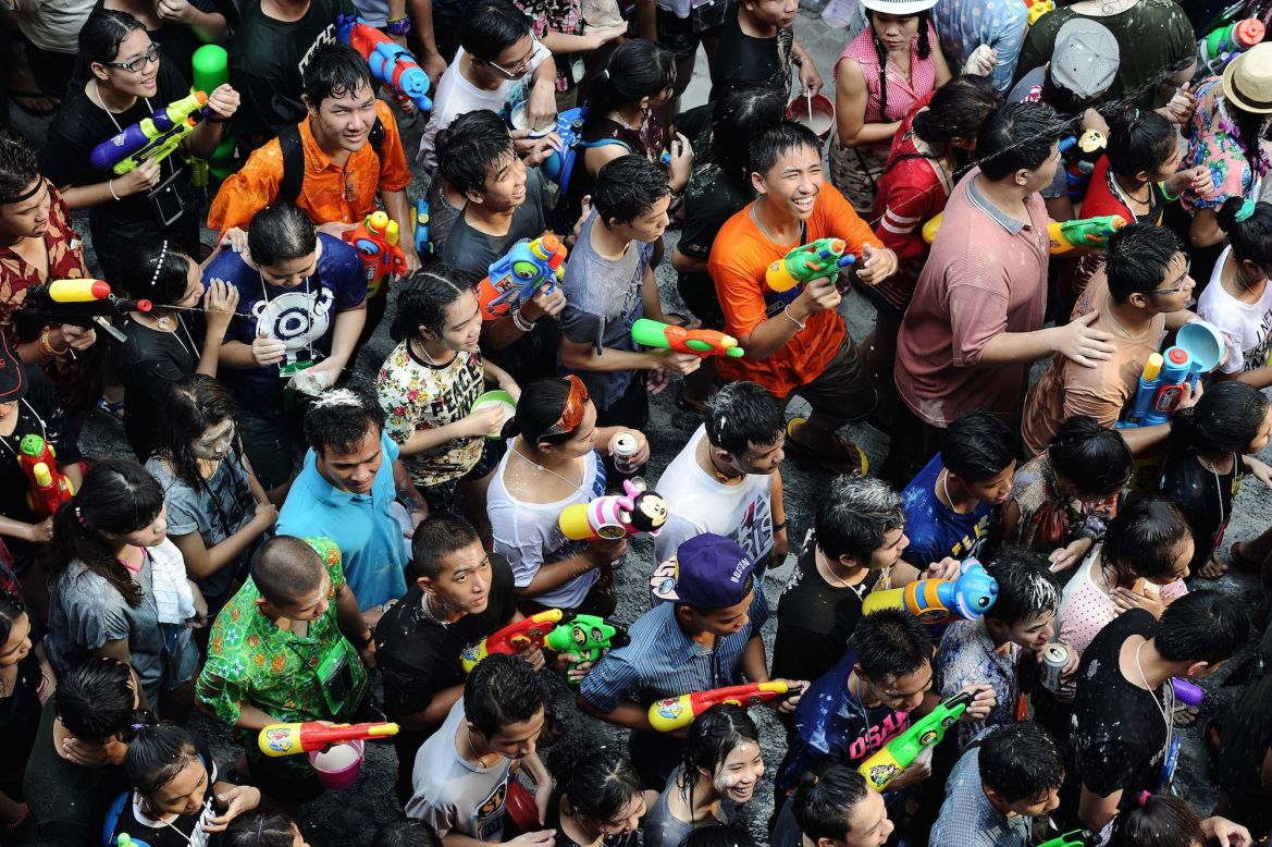 Thailand's Songkran Festival, celebrating the Thai New Year and official start of summer, runs April 13-16 this year. Splashing water is one of the main ways to celebrate, making it the most anticipated holiday of the year for many of Thailand's kids. Though clearly some adults enjoy it too.