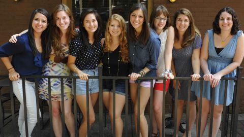 Julia Carpenter, second from right, and her Lean In Circle in 2013. They all attended University of Georgia.