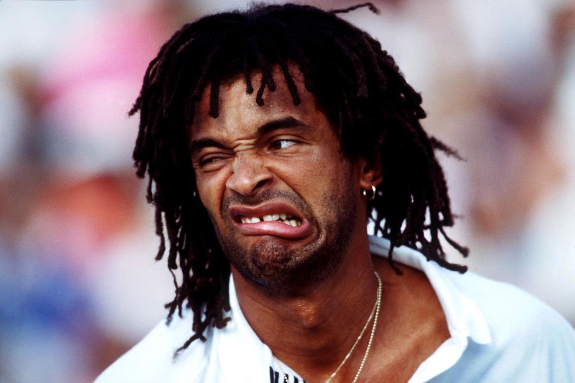 Yannick Noah was renowned for his happy-go-lucky attitude on the tennis court. He remains the last Frenchman to win a grand slam -- at the 1983 French Open. 