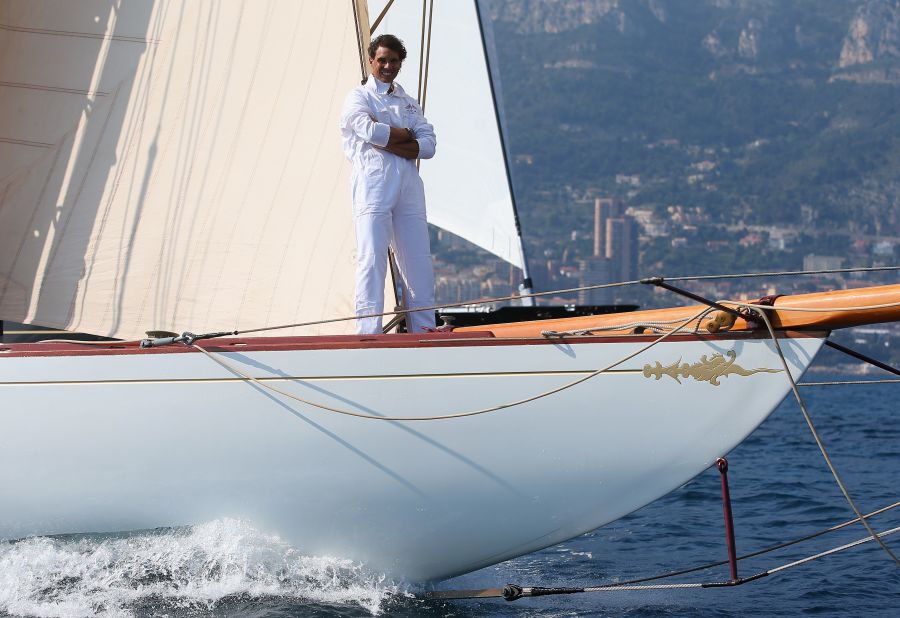 Rafael Nadal geared up for this week's ATP Monte-Carlo Masters by sailing around the Monte-Carlo harbor on board the Tuiga.